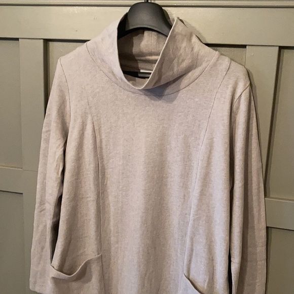 J. Jill Pure Jill Soft Touch Cotton Cowl Neck Sweatshirt Dress Size Medium - Picture 6 of 9
